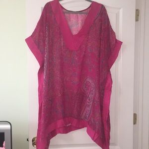 Pink Paisley Beach Coverup